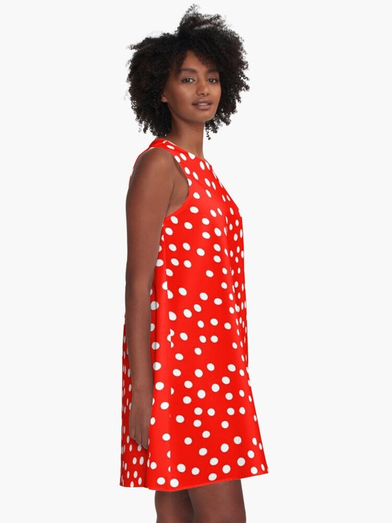 Robe trap ze rouge pois Robe trap ze Jusqu 4XL Etsy France