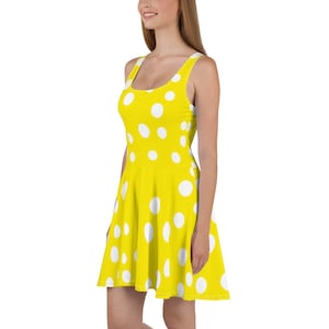 Yellow Polka Dot Skater Dress
