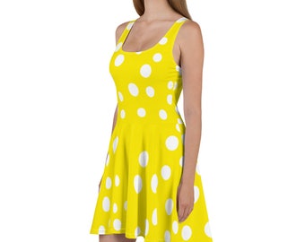 Yellow Polka Dot Skater Dress