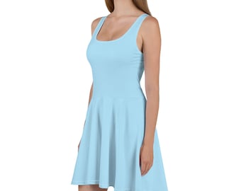 Baby Blue Skater Dress / Light Blue Dress