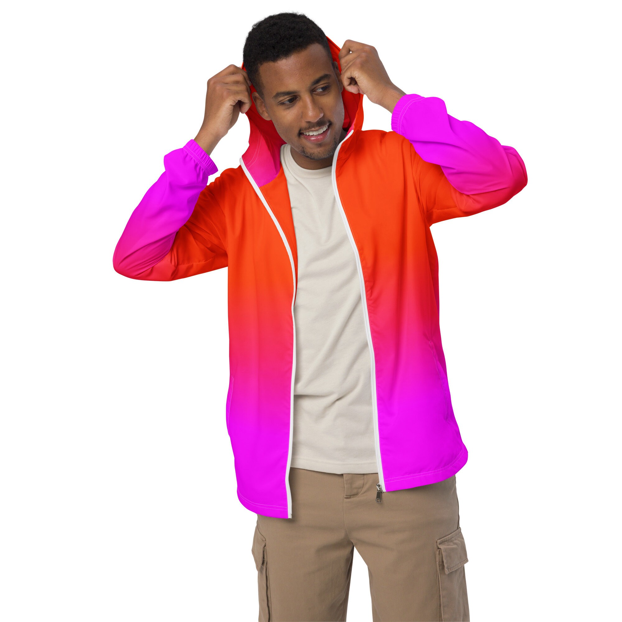 Windproof Mens Designer Winter Running Jacket With Zipper