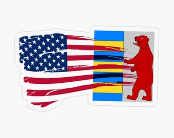 Rusyn American 4 x 2.3 inch vinyl sticker / bumper sticker