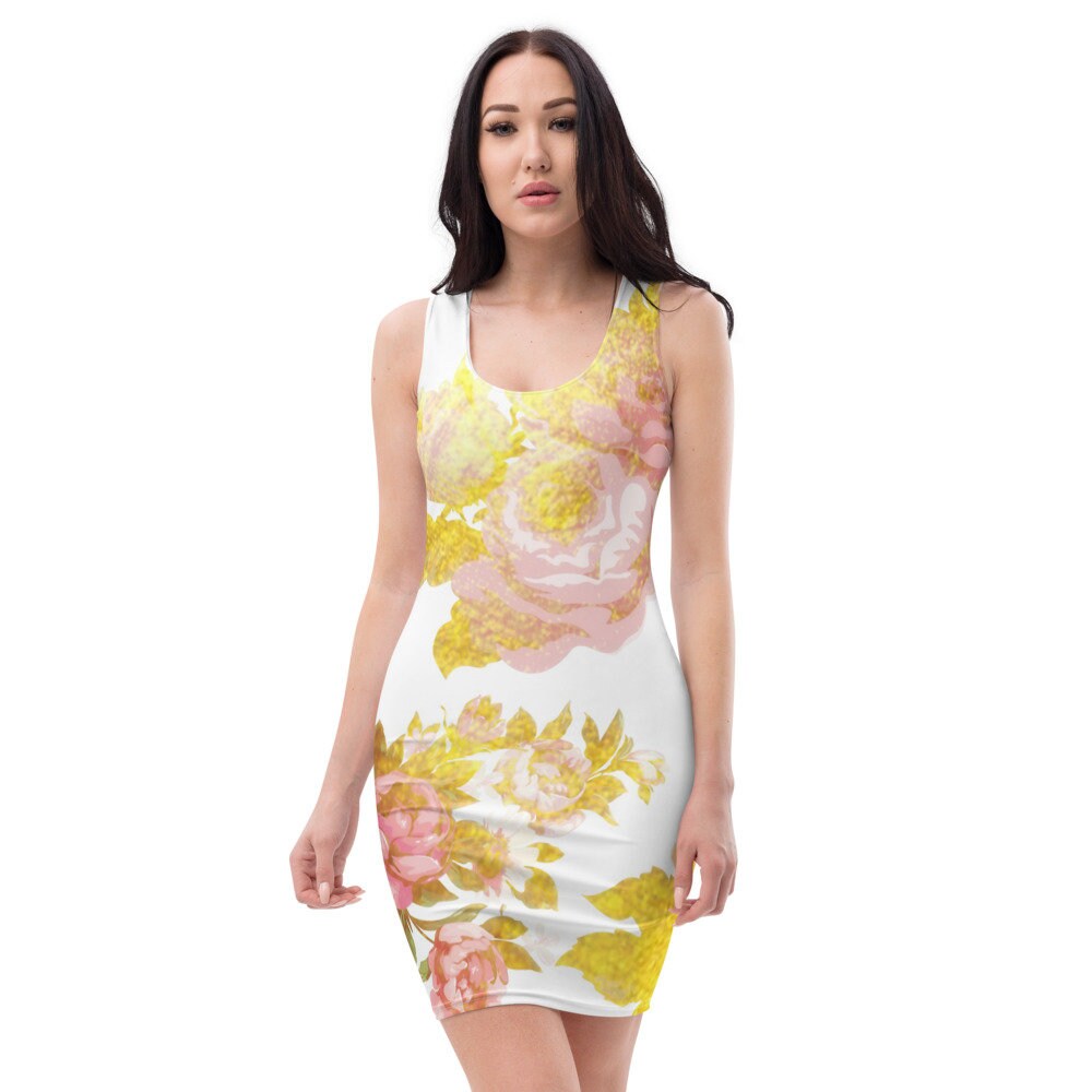 pink and gold bodycon dress Womens Stretch Fit Bodycon Dress main image 0