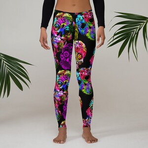 Sugar Skulls Leggings / Halloween Leggings / Calavera