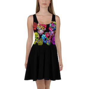 Sugar Skulls / Halloween / Mexican Art / Calavera  Skater Dress