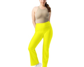 Neongeel GERECYCLED Flare-legging / Bell Bottom ECO-legging
