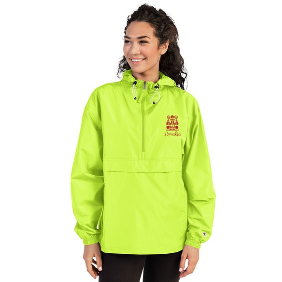 SLOVAKIA Embroidered Champion Packable Jacket Unisex Jacket Etsy