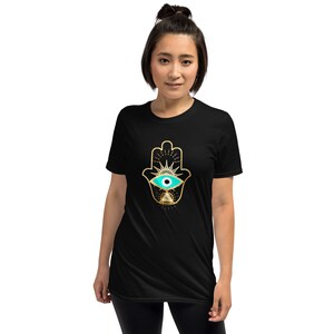 Evil Eye Hamsa Nazar Gold  / Short-Sleeve Unisex T-Shirt