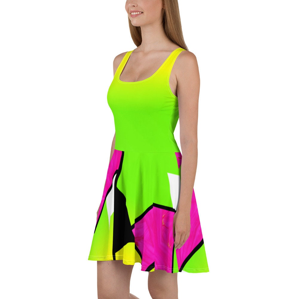 neon skater dress Neon Classic Monster Skater Dress XS