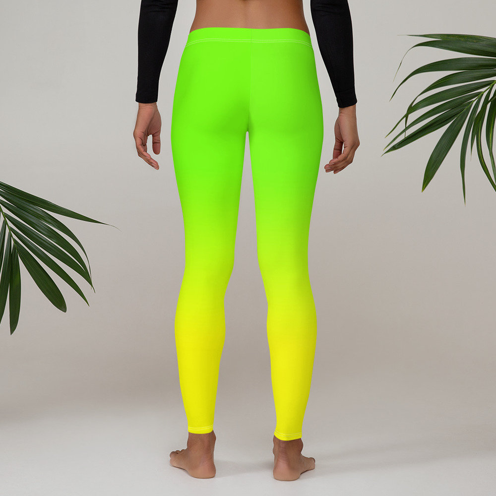 Neon Lime Green & Yellow / Leggings 