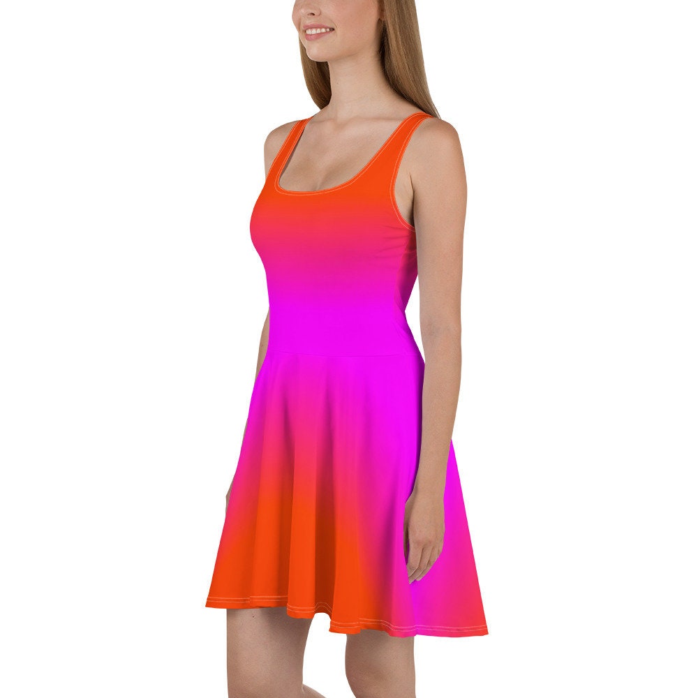 open lace back dress Solid Rust Sleeveless Skater Dress for Women – All Ways You