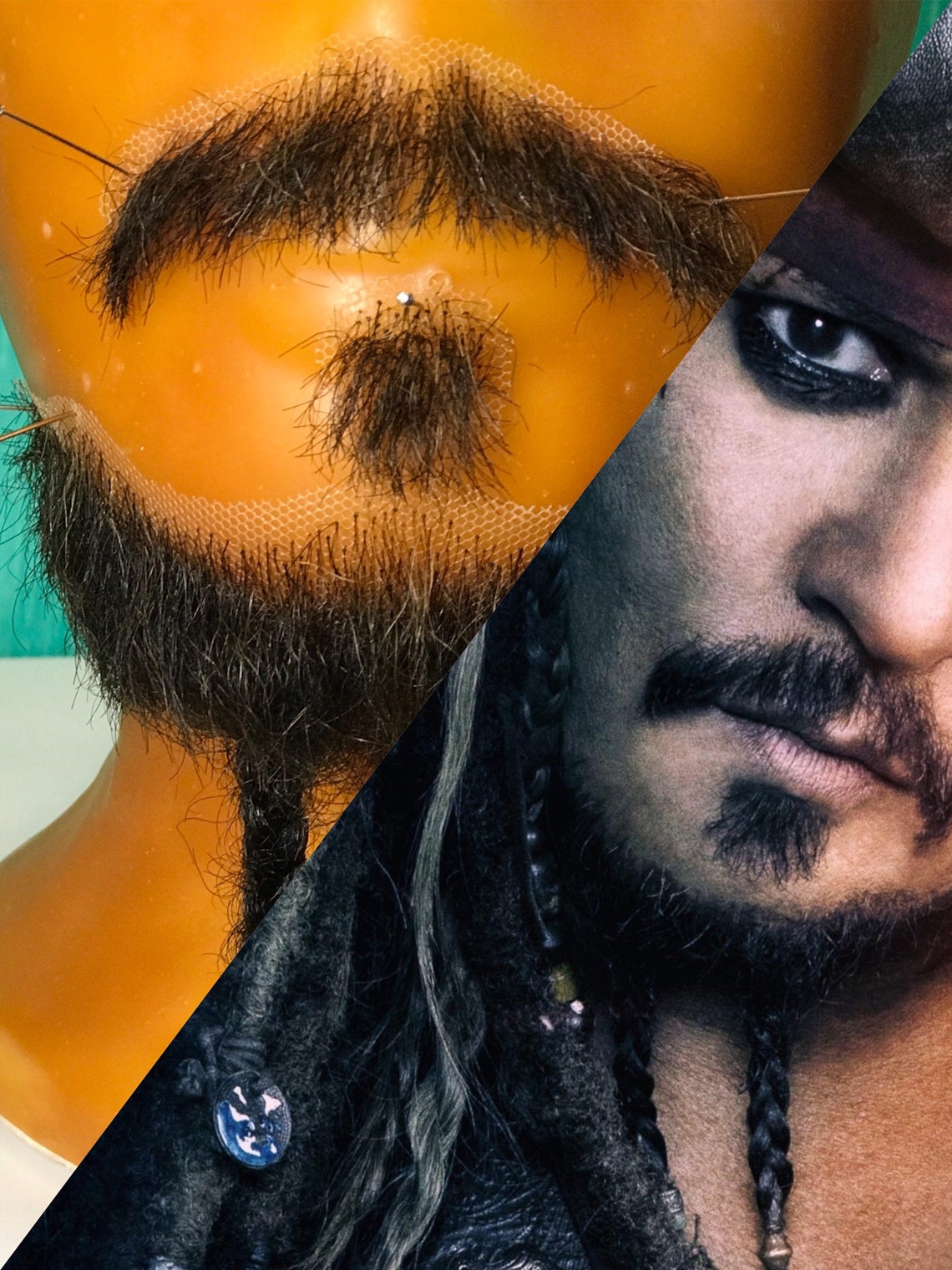 Top of sale Realistic Jack Sparrow mustache and beard / Etsy