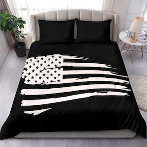 USA Flag Duvet Cover and pillow Covers  - USA Flag Bedding Set - USA Flag Bed Cover