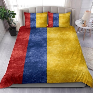 Colombian Flag Duvet Cover Set: Soft Polyester Bedding