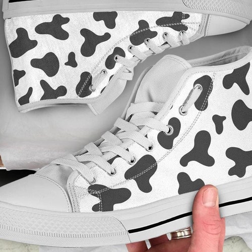 custom cow print converse