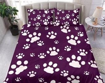 paw print bed sheets