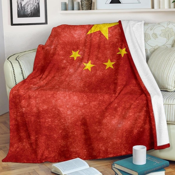 Couverture de chine / couverture de drapeau de la Chine / couverture de toison de chine / couverture de jet de la Chine / couverture confortable de la Chine / couverture adulte d’enfant de la Chine