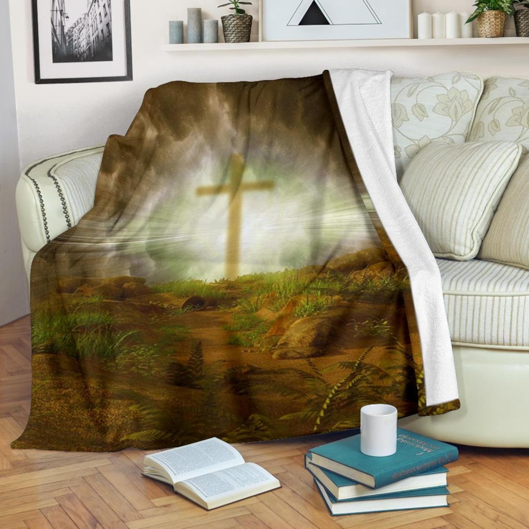 Christianity Blanket / Jesus Throw Blanket / Holy Cross Fleece Etsy
