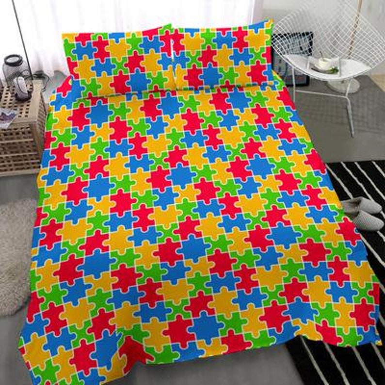 Autism Duvet Covers and pillows Cover Autism Bedding Set Etsy