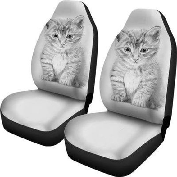 Cat Car Sitzbezüge Set von 2 / 2 Vorderwagen Sitzbezüge / AutoSitz  abdeckungen / Auto Sitz Schutz / Auto Zubehör - .de