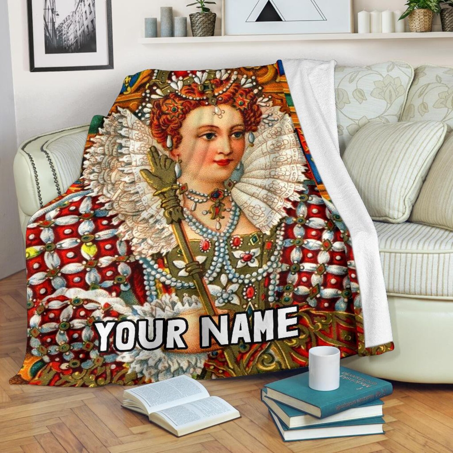 Queen Elizabeth Blanket / Queen Elizabeth Throw Blanket / Etsy