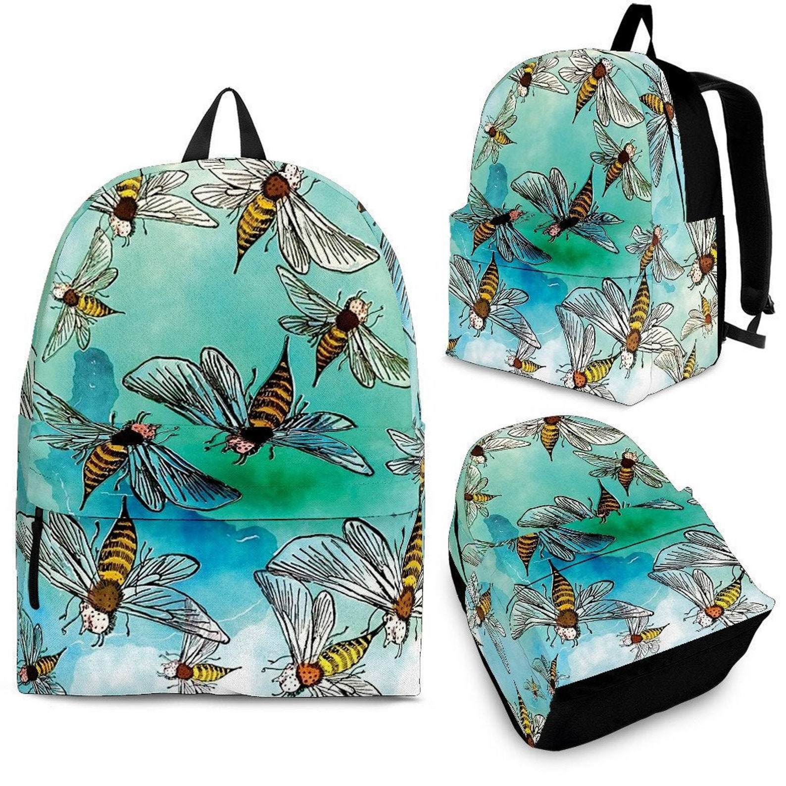 Bee Backpack for Kids and Adults / Bee Laptop Backpack / Bee Etsy