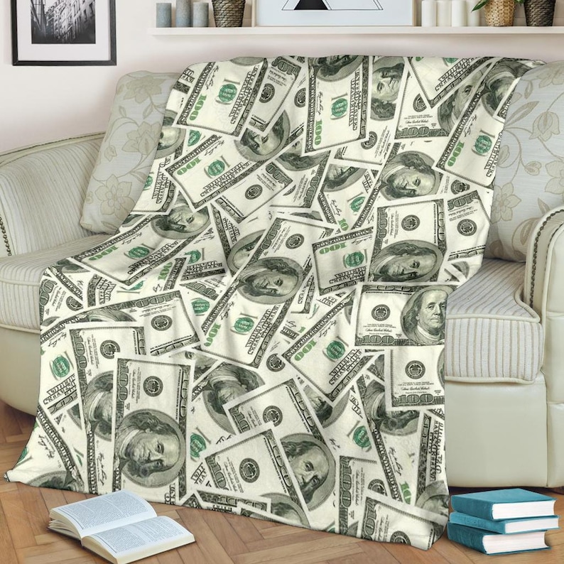 Money Blanket / Money Printed Throw Blanket / Dollar Banknotes Etsy