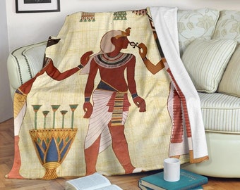 Golden Egyptian Eye of Horus Hieroglyphics Throw Blanket Soft Lightweight Durable Flannel Fleece Blanket for Bedroom Living Rooms Sofa Couch Camping Travel 80x60 Golden Egyptian Eye of Horus Hieroglyphics Throw Blanket Soft Lightweight Durable Flannel Fleece Blanket for Bedroom Living Rooms Sofa Couch Camping Travel 80x60