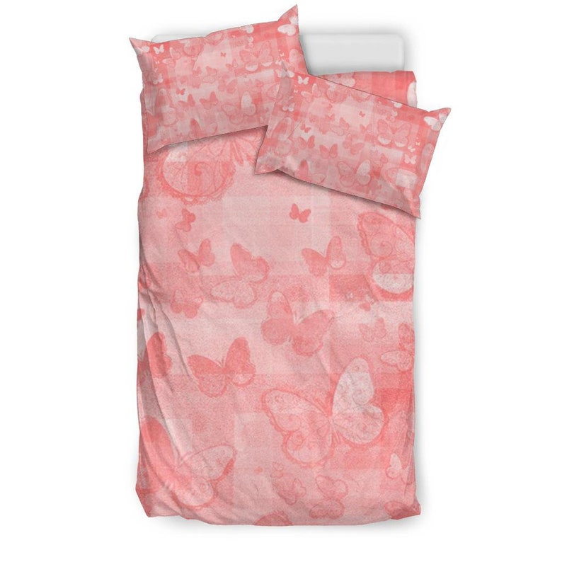 Pink Butterfly Duvet Cover and Pillow Covers Butterfly Etsy