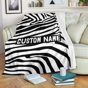 Zebra fleece blanket sale