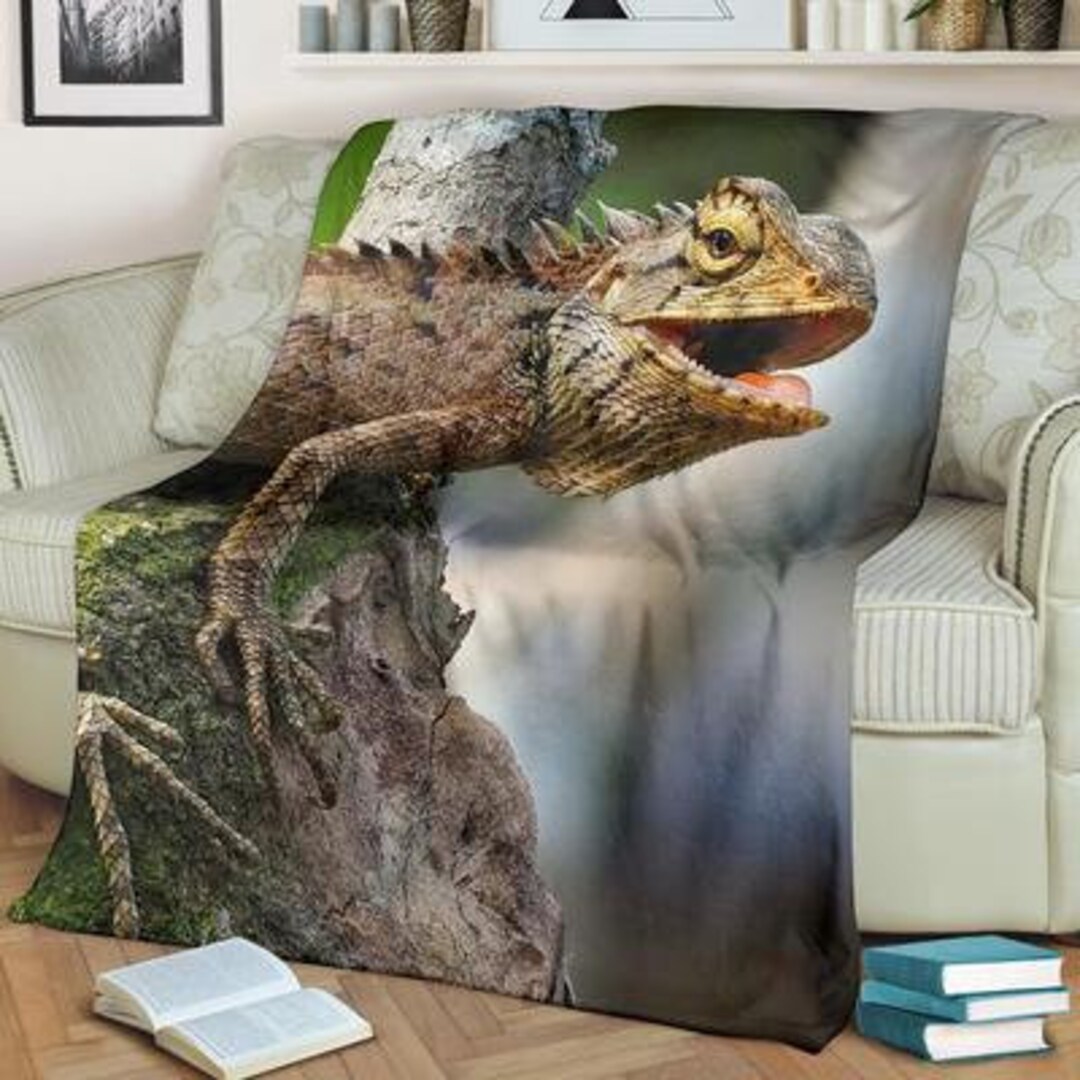 Iguana Blanket / Iguana Throw Blanket / Iguana Fleece Blanket / Iguana