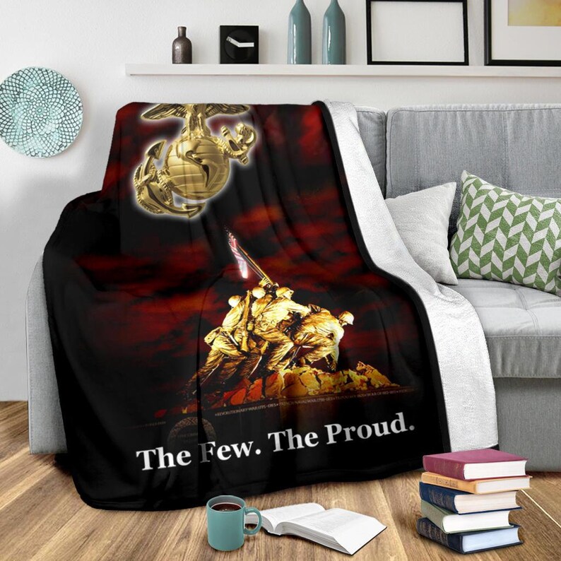 USMC Blanket / US Marines Throw Blanket / US Marines Fleece Etsy