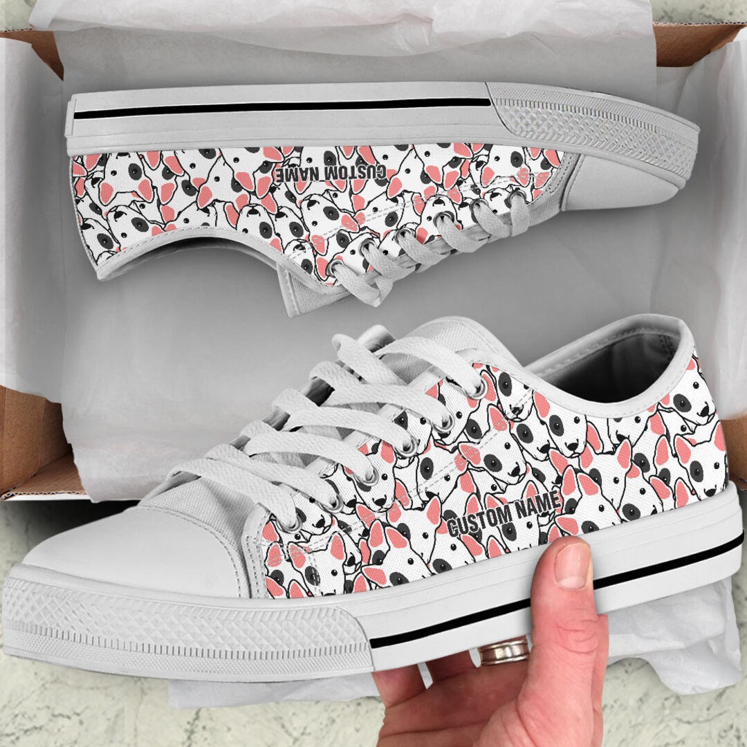 Personalized Front Dog Low Top Sneakers - Gift Idea For Dog Mom/Dog Dad
