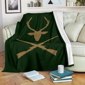 Hunting Blanket / Hunter Throw Blanket / Hunting Fleece Blanket / Hunter Cozy Blanket/ Hunter Adult Blanket / Hunting Kid Blanket