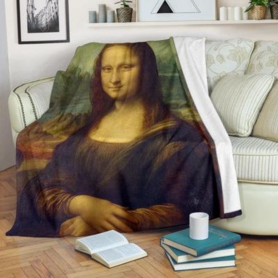 Mona Lisa Blanket / Mona Lisa Throw Blanket / Mona Lisa Fleece Blanket