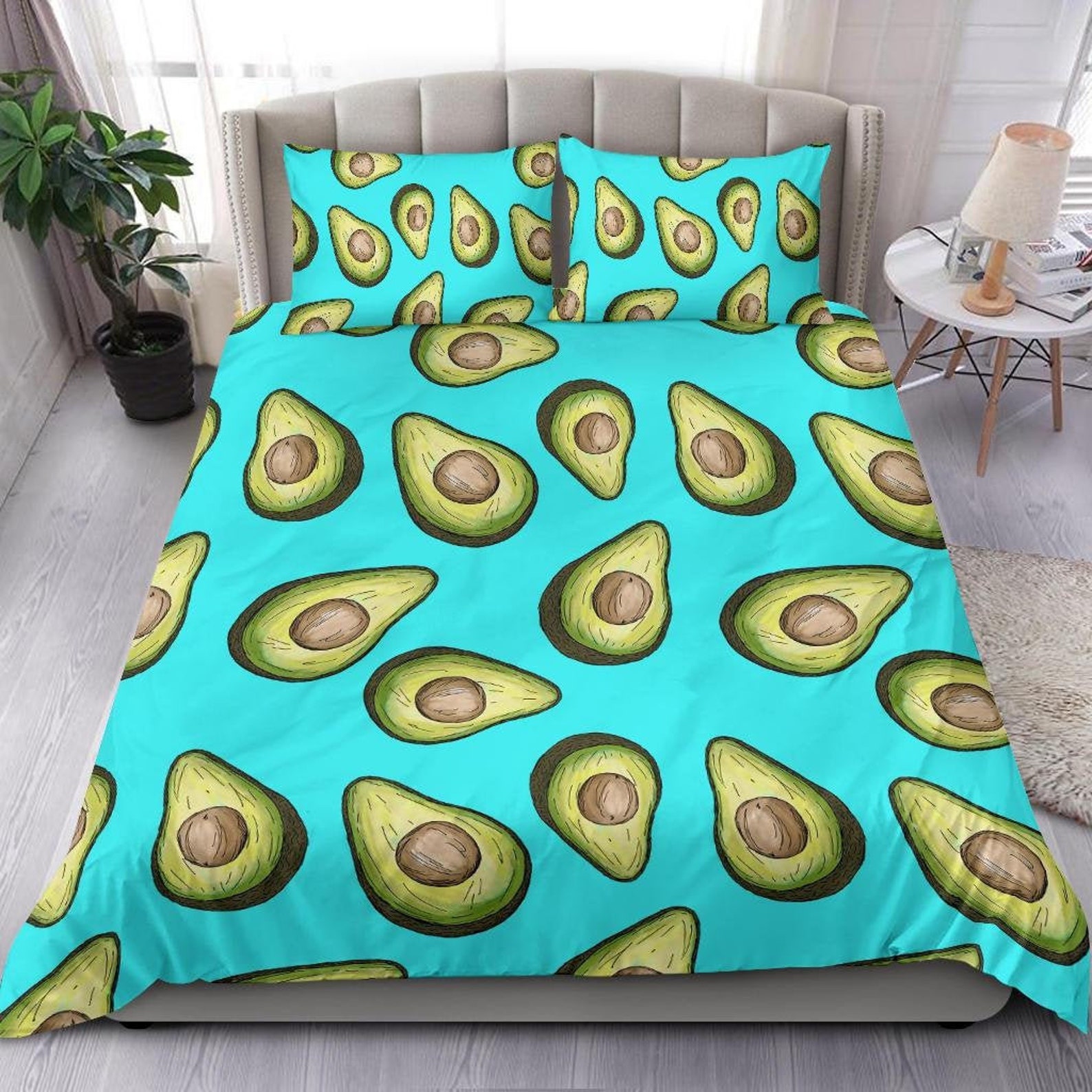 Avocado Fruit Duvet Cover and pillow Covers Avocado Fruit Etsy