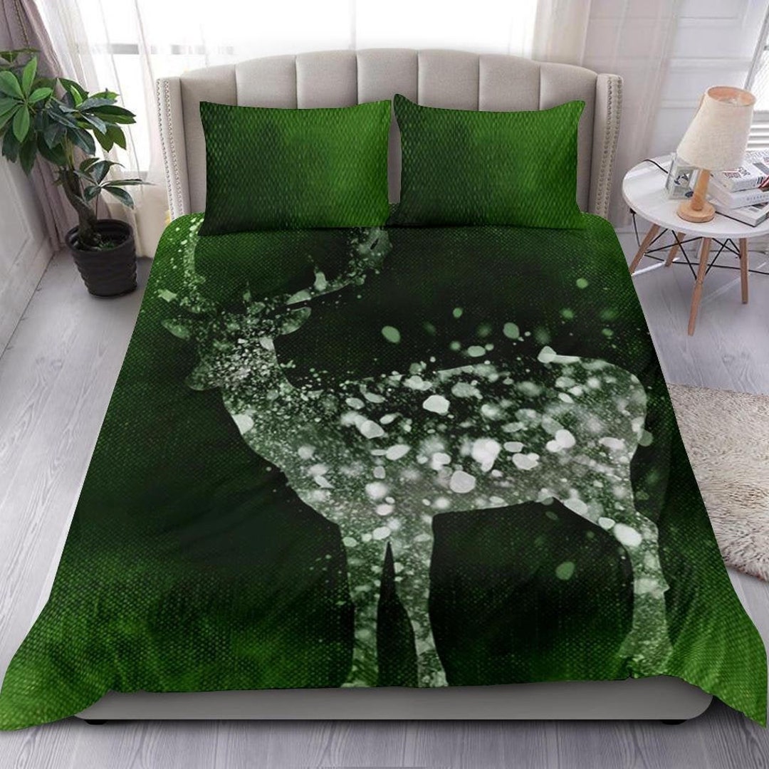 Deer Duvet Cover and Pillow Covers Deer Bedding Set Deer Etsy