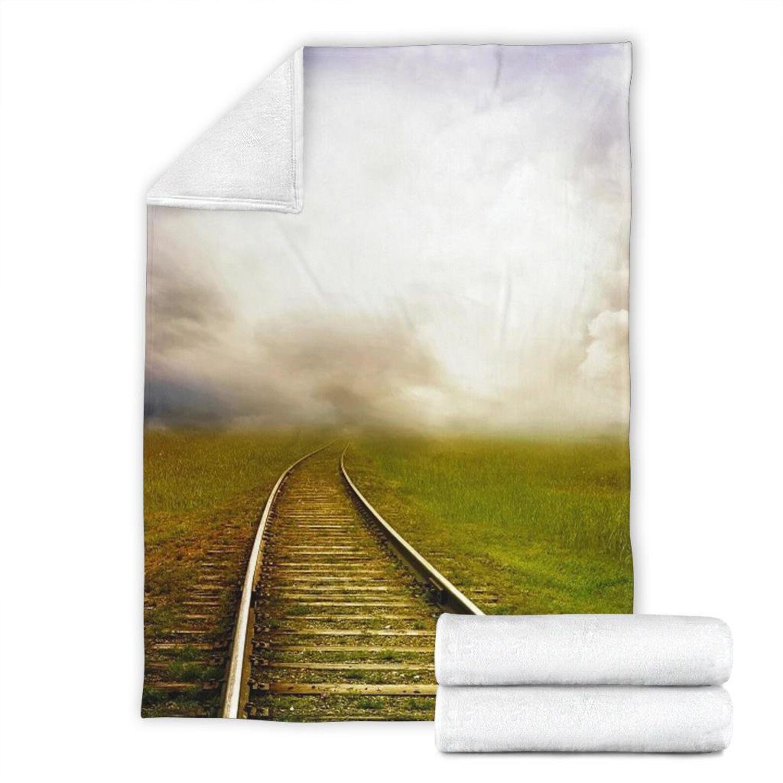 Railroad Blanket / Railroad Throw Blanket / Railroad Fleece Etsy