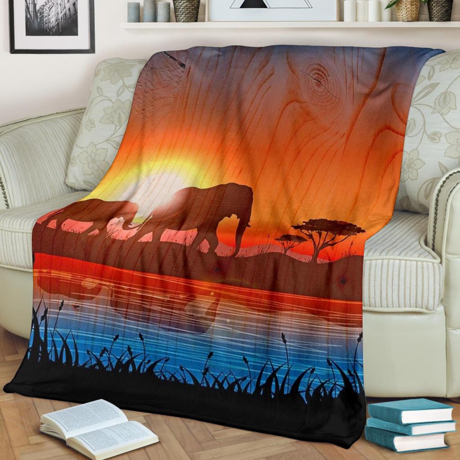 Elephant Blanket / Elephant Throw Blanket / Elephant Fleece Etsy