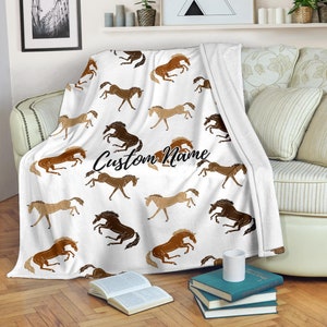 Custom Name Horse Blanket: Suede Polyester Fleece Throw