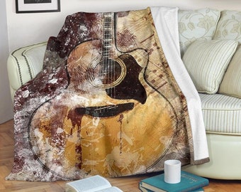 Guitar Lover Fleece Blanket Guitar Lover Gifts Premium Sherpa Blanket Woven Blanket zh7m8 