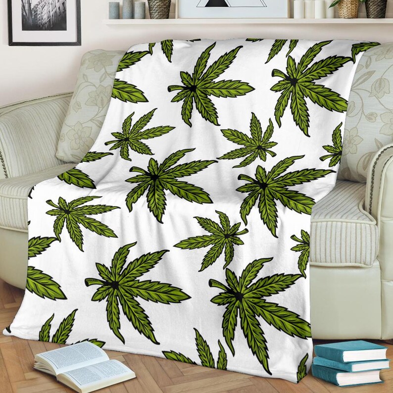 Marijuana Blanket / Cannabis Print Blanket / Plant Print Etsy Canada