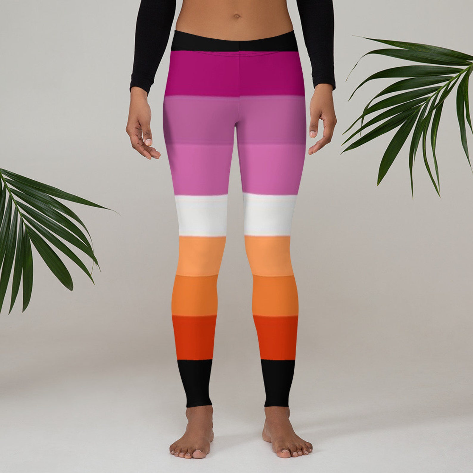 LGBT Leggings / Lesbian Leggings / Yoga Leggings / High Wasted Etsy