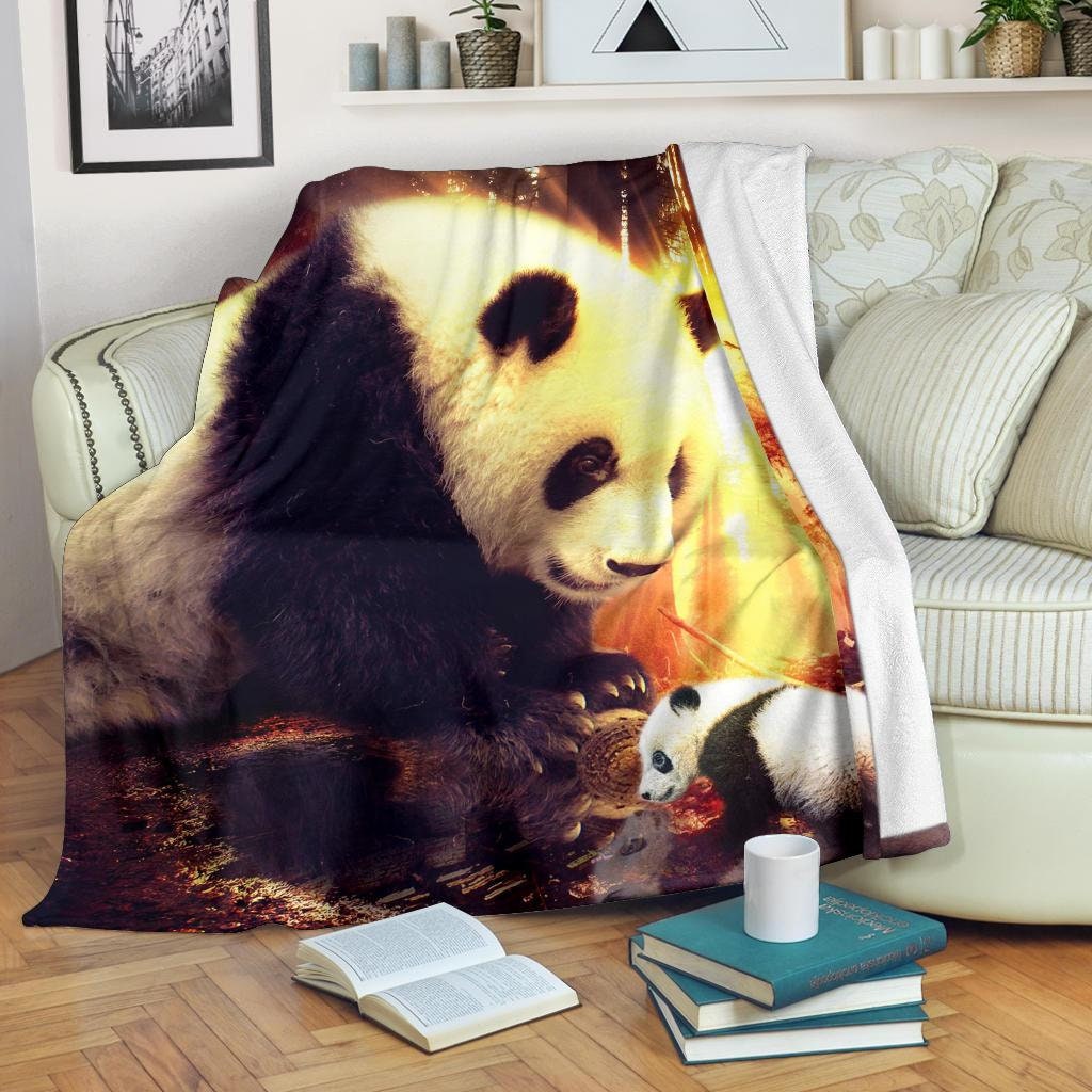 Panda Bear Blanket / Panda Throw Blanket / Panda Fleece Etsy