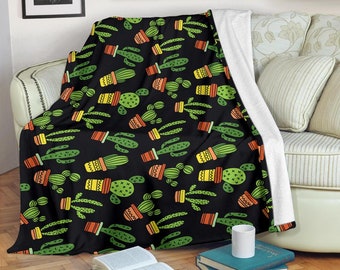 Ambesonne Cactus Throw Blanket Flannel Fleece Accent Piece Soft Couch Cover for Adults Colorful Alpacas in Mexico Latino Foliage Curved Lines Cartoon Characters Multicolor 50 x 70