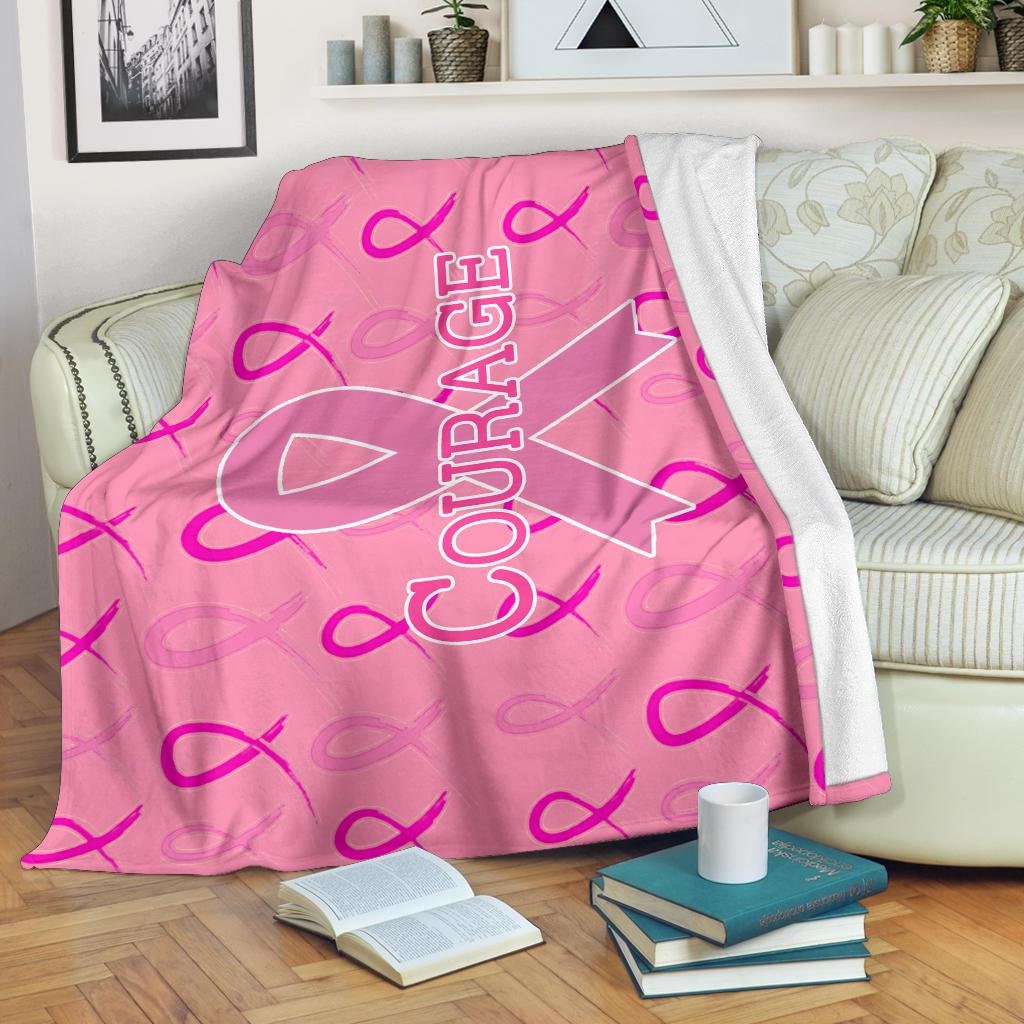 Breast Cancer Blanket / Fight Cancer With Faith Blanket / Etsy UK