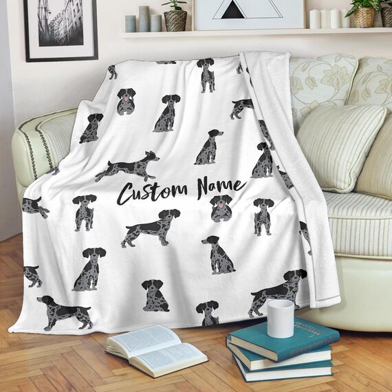 Custom Name Brittany Spaniel Fleece Blanket: Ultra-soft Dog Throw