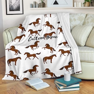 Custom Name Horse Blanket: Suede Polyester Micro Fleece Throw