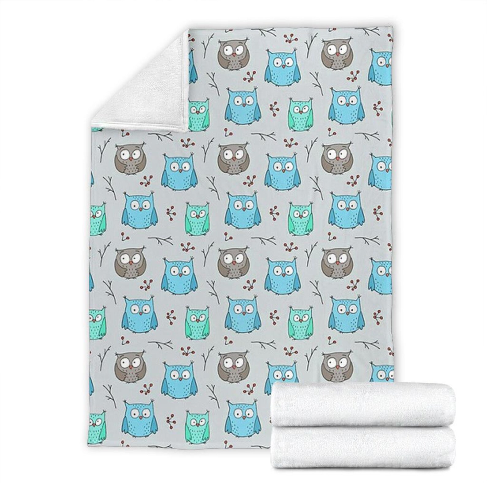 Owl Blanket / Owl Throw Blanket / Owl Fleece Blanket / Owl Etsy