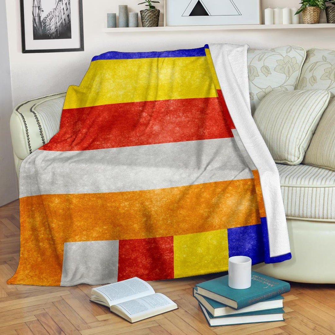 Buddhism Blanket / Buddhist Fleece Blanket / Dharma Cozy Blanket